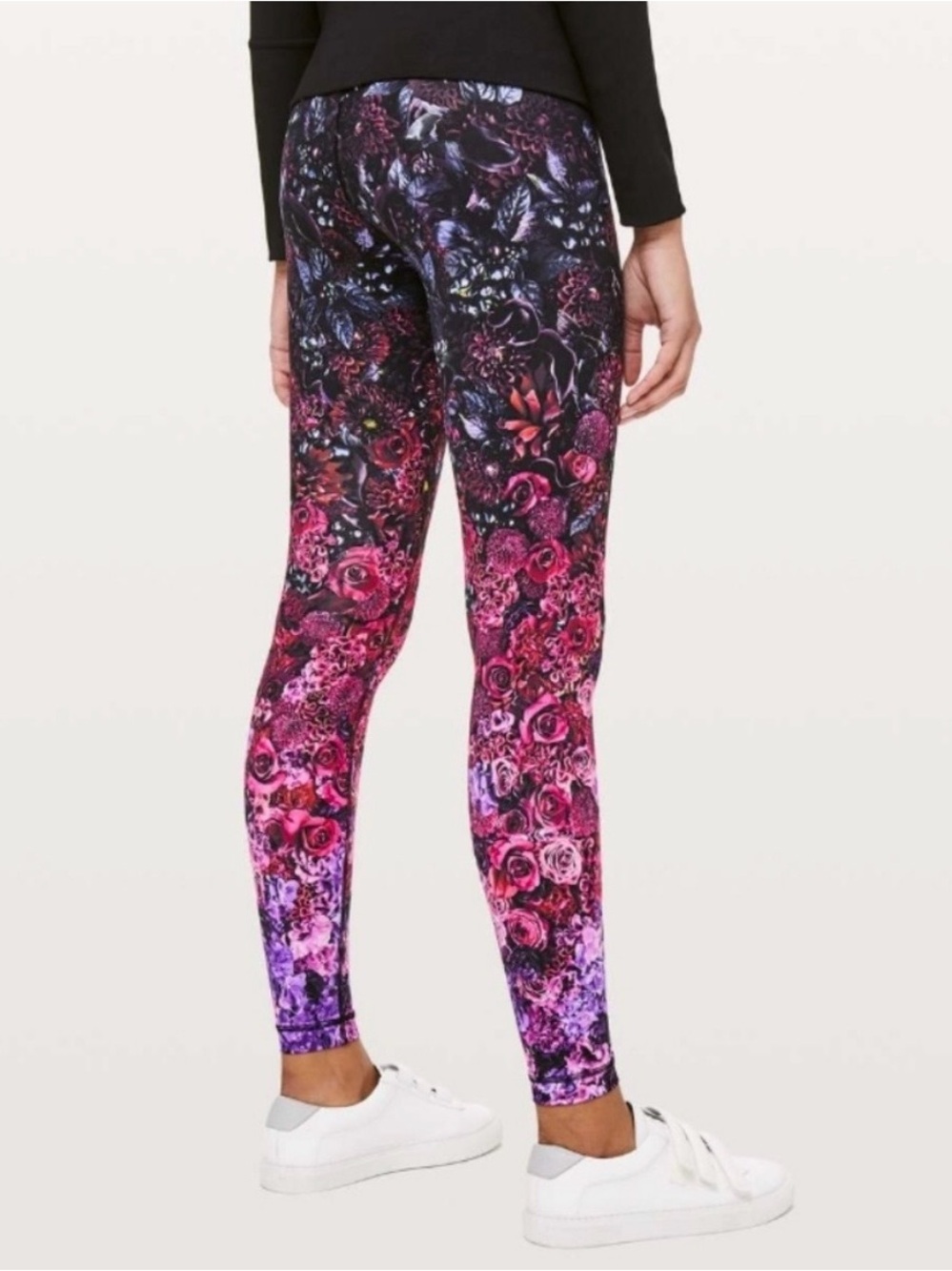 lululemon athletica Hard to Find! In Bloom Floral Ombre Pink Purple Wunder Under